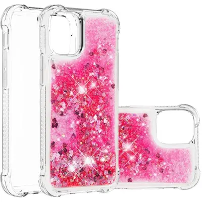 Trolsk Liquid Glitter Case - Hearts (iPhone 13 mini)