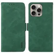 ABEEL iPhone 13 Pro Max Plånboksfodral RFID-Skydd Konstläder Flip Grön