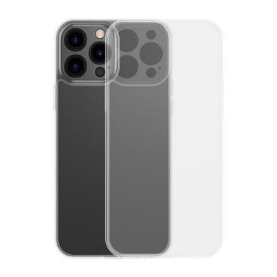 Baseus iPhone 13 Pro Max Skal Frosted Glass med Gelram - Transparent