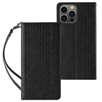 Galaxy S23 Ultra Plånboksfodral Magnet Strap - Svart