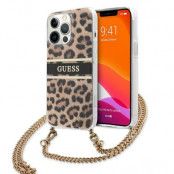 Guess Gold Strap Skal iPhone 13 Pro Max - Leopard