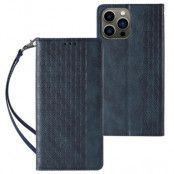 iPhone 13 Pro Max Plånboksfodral Magnet Strap - Blå