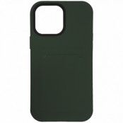 iPhone 13 Pro Max Skyddande Skal med Kortficka - Grön / Svart