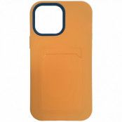 iPhone 13 Pro Max Skyddande Skal med Kortficka - Orange / Blå