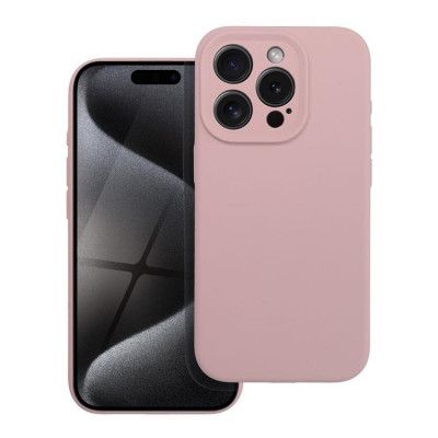 Mobilskal till iPhone 15 Pro Silikon 2mm - Sand Rosa