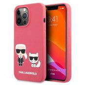 Karl Lagerfeld Skal iPhone 13 Pro Max Silicone Karl & Choupette - Rosa