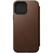 Nomad Modern Horween Leather Folio (iPhone 13 Pro Max) - Svart