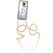 Boom iPhone 13 Pro skal med mobilhalsband- ChainStrap Beige