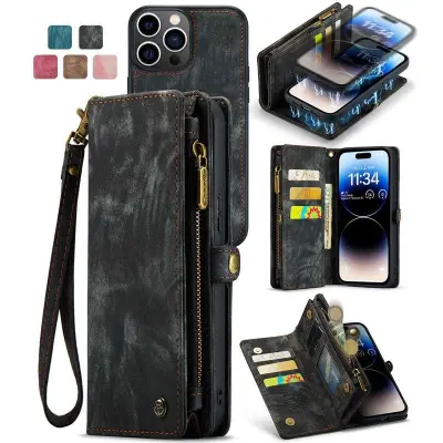 CASEME 008 Series Mobilskal till iPhone 13 Pro 2-i-1 Svart