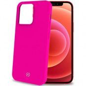Celly Cromo Soft Rubber Skal iPhone 13 Pro - Fluo Rosa