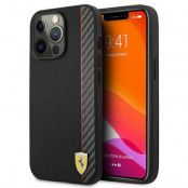 Ferrari Skal iPhone 13 Pro On Track Carbon Stripe - Svart