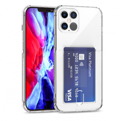 Flexicase Skal med Kortplats iPhone 13 Pro - Clear