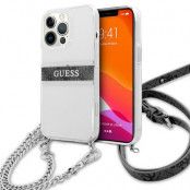 Guess 4G Gray Strap Silver Chain Skal iPhone 13 Pro / 13 - Transparent