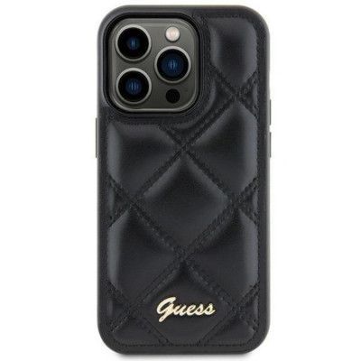 Guess Galaxy S23 FE Mobilskal Quilted Metal Logo - Svart