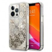 Guess Peony Liquid Glitter Skal iPhone 13 Pro / 13 - Guld