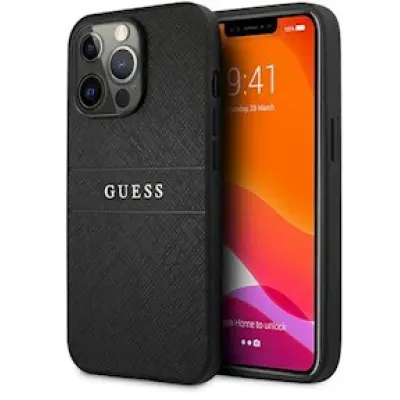 Guess Saffiano Strap (iPhone 13 Pro) - Blå