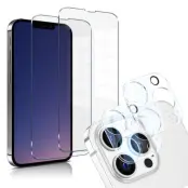 iPhone 13 Pro [4-PACK] 2 X Kameralinsskydd Glas + 2 X Härdat Glas
