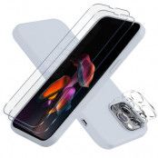 5-pack iPhone 13 Pro 1x Skal, 2x Kameralinsskydd, 2x Härdat Glas, Ljus Blå