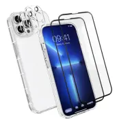 iPhone 13 Pro [5-PACK] 1 X Skal - 2 X Kameralinsskydd - 2 X Härdat Glas