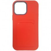iPhone 13 Pro Skyddande Skal med Kortficka - Röd / Blå