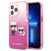 Karl Lagerfeld iPhone 13 Pro Skal Gradient Ikonik Karl&Choupette - Rosa
