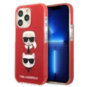 Karl Lagerfeld iPhone 13 Pro Skal Karl&Choupette Head - Röd