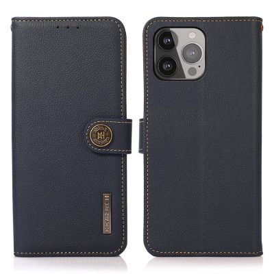 Khazneh Äkta Läder Fodral till iPhone 13 Pro - Blå