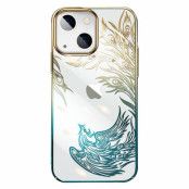Kingxbar Flying Phoenix Series Skal iPhone 13 Pro - Guld Blå