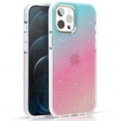 Kingxbar Glitter Ombre Series Skal iPhone 13 Pro - Blå Rosa