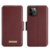 Muxma Saffiano Plånboksfodral till iPhone 13 Pro - Röd