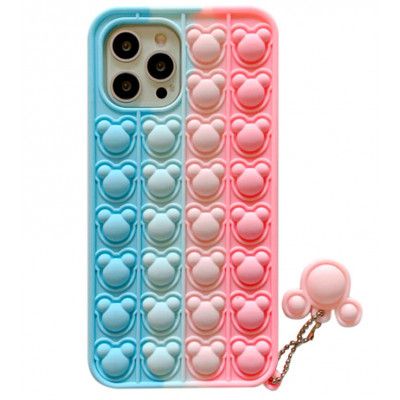 Panda Pop it Fidget Multicolor Skal till iPhone 13 Pro - Rosa