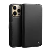 QIALINO iPhone 13 Pro Plånboksfodral Äkta Läder Flip Folio