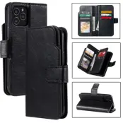 Trolsk Leather Wallet (iPhone 13 Pro) - Svart