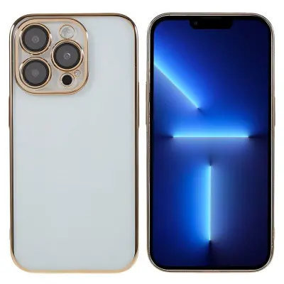 X-LEVEL Mobilskal till iPhone 13 Pro TPU+PC Guld med Kameralinsskydd