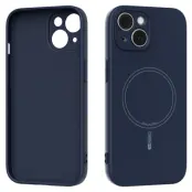 ABEEL iPhone 13 Skal MagSafe Kompatibel Mörkblå Silikon