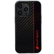 Audi iPhone 13/13 Pro Mobilskal Carbon Fiber Stripe - Svart