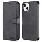 AZNS iPhone 13 Plånboksfodral Konstläder - Svart