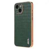 AZNS iPhone 13 Fodral Crocodile Textur KonstLäder - Grön