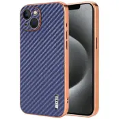 AZNS iPhone 13 Fodral Electroplating KonstLäder - Blå