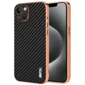 AZNS iPhone 13 Fodral Electroplating KonstLäder - Svart