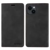 BETOPNICE 003 Plånboksfodral för iPhone 13/14 i Konstläder - Svart