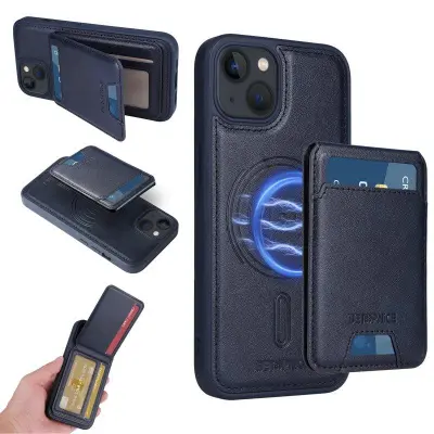 BETOPNICE iPhone 14/iPhone 13 Fodral KonstLäder - Blå