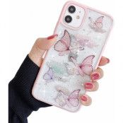 Bling Star Butterfly Skal till iPhone 13 - Rosa