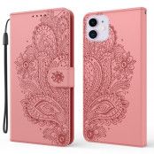 Blommor Plånboksfodral iPhone 13 - Rosa