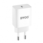 BWOO Snabb Väggladdare 20W USB-C - Vit