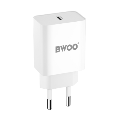 BWOO Snabb Väggladdare 20W USB-C - Vit