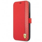 Ferrari On Track Carbon Stripe Plånboksfodral iPhone 13 - Röd