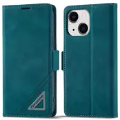 FORWENW F3-Series iPhone 13 Plånboksfodral Konstläder - Cyan