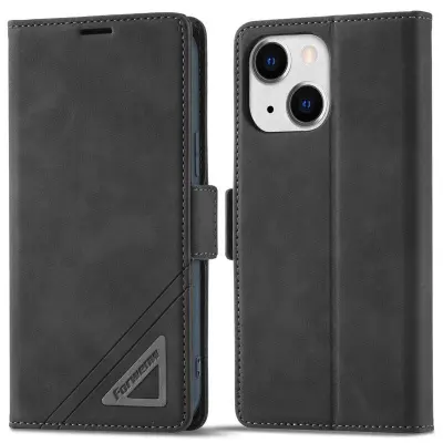 FORWENW F3-Series iPhone 13 Plånboksfodral Konstläder - Svart
