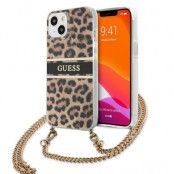 Guess Gold Strap Skal iPhone 13 - Leopard